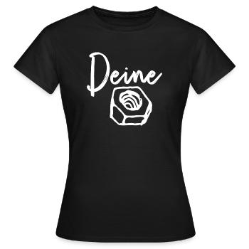 Deine Mutter - Frauen T-Shirt - Schwarz - Vorne - AI Model Female 172 dark (172cm)