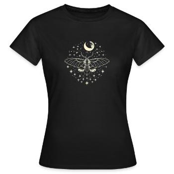 Papillon Magique, Spirituel - T-shirt Femme - noir - Devant - AI Model Female 172 dark (172cm)