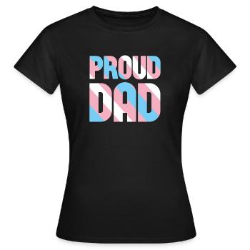 Stolzer Vati Transgender - Frauen T-Shirt - Schwarz - Vorne - AI Model Female 172 dark (172cm)