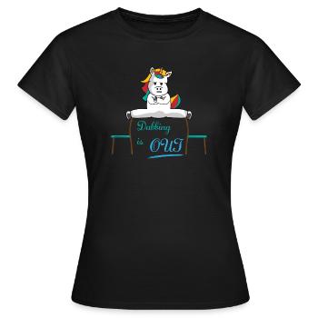 Einhorn - Frauen T-Shirt - Schwarz - Vorne - AI Model Female 172 dark (172cm)