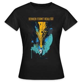 Denken formt Realität - Grafik - Frauen T-Shirt - Schwarz - Vorne - AI Model Female 172 dark (172cm)