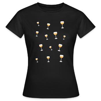 Bonjour l’apéritif - T-shirt Femme - noir - Devant - AI Model Female 172 dark (172cm)