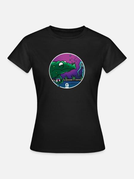 GIGGJOTT kuschelige Animationen - Frauen T-Shirt - Schwarz