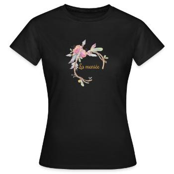 La mariée evjv - T-shirt Femme - noir - Devant - AI Model Female 172 dark (172cm)