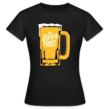 Conception de la bière - T-shirt Femme - noir - Devant - AI Model Female 172 dark (172cm)
