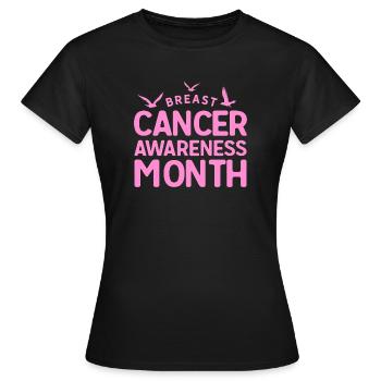 Mois de la sensibilisation au cancer du sein - T-shirt Femme - noir - Devant - AI Model Female 172 dark (172cm)