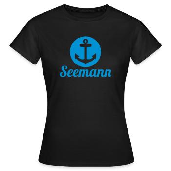 Seemann - Frauen T-Shirt - Schwarz - Vorne - AI Model Female 172 dark (172cm)