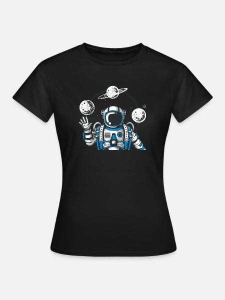 Hallo Astronaut - Frauen T-Shirt - Schwarz