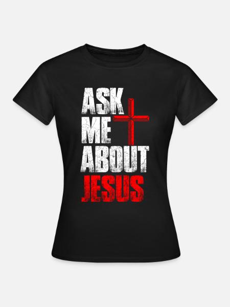 Jesus - Dame-T-shirt - sort