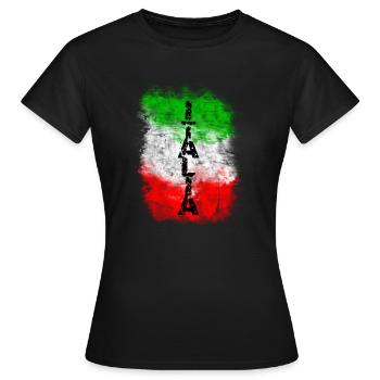 italia - Women's T-Shirt - black - Front - AI Model Female 172 dark (172cm)