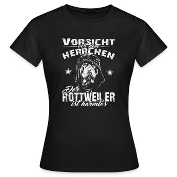 Rottweiler Herrchen - Frauen T-Shirt - Schwarz - Vorne - AI Model Female 172 dark (172cm)