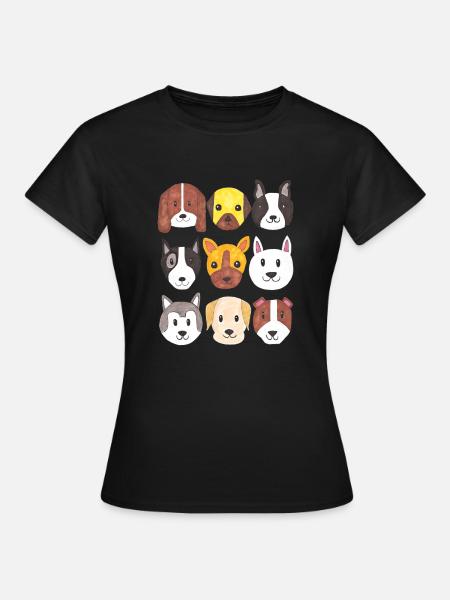 Hunde - Frauen T-Shirt - Schwarz