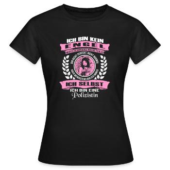 Ich bin eine Polizistin - Frauen T-Shirt - Schwarz - Vorne - AI Model Female 172 dark (172cm)