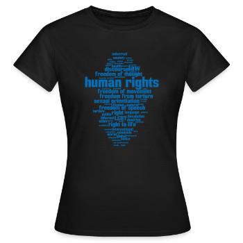 human rights - Frauen T-Shirt - Schwarz - Vorne - AI Model Female 172 dark (172cm)