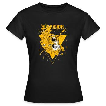Der Krieger - Frauen T-Shirt - Schwarz - Vorne - AI Model Female 172 dark (172cm)