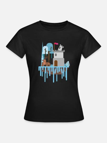 Schloss Beschützer - Frauen T-Shirt - Schwarz