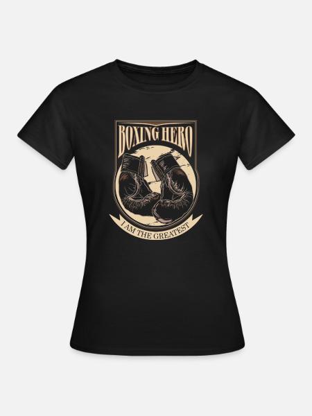 Boxing Hero - The Greatest - On Dark - Frauen T-Shirt - Schwarz