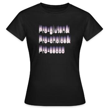 Pro Gluten Pro Choice Pro Secco - Frauen T-Shirt - Schwarz - Vorne - AI Model Female 172 dark (172cm)