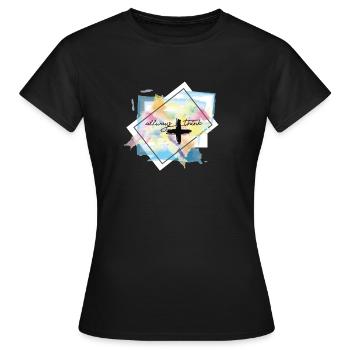 pense positif - T-shirt Femme - noir - Devant - AI Model Female 172 dark (172cm)