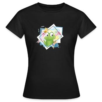 Le roi grenouille de conte de fées est dans la maison - T-shirt Femme - noir - Devant - AI Model Female 172 dark (172cm)