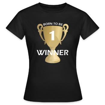 geboren, um Gewinner weiß zu sein - Frauen T-Shirt - Schwarz - Vorne - AI Model Female 172 dark (172cm)