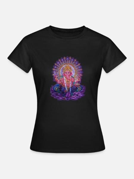 Ganesha 1 - Frauen T-Shirt - Schwarz