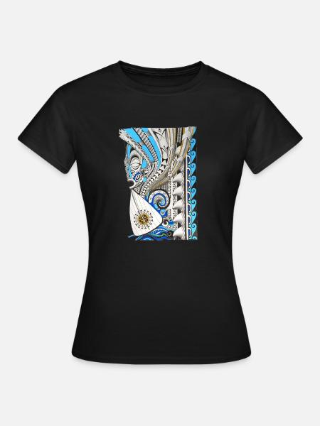 Vaa pirogue tahitienne - T-shirt Femme - noir