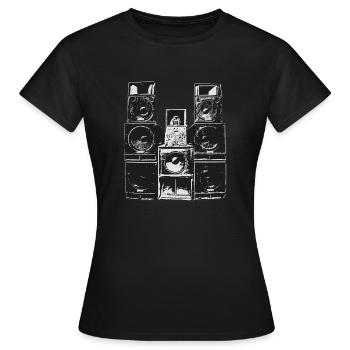 Soundsystem - T-shirt Femme - noir - Devant - AI Model Female 172 dark (172cm)