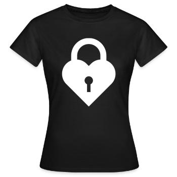 Herzschloss - Frauen T-Shirt - Schwarz - Vorne - AI Model Female 172 dark (172cm)