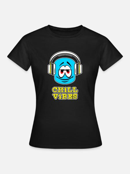 chill vibes with headphones - Women's T-Shirt - black