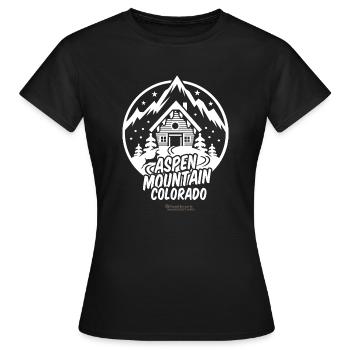 Station de ski d’Aspen Mountain - T-shirt Femme - noir - Devant - AI Model Female 172 dark (172cm)