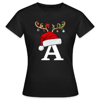 Brief an den Weihnachtshut - Frauen T-Shirt - Schwarz - Vorne - AI Model Female 172 dark (172cm)
