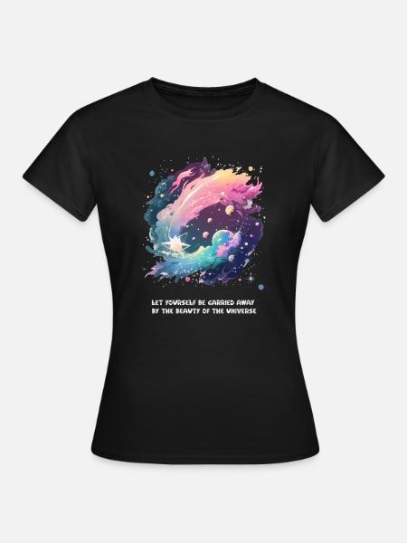 Die Schönheit des Universums - Frauen T-Shirt - Schwarz