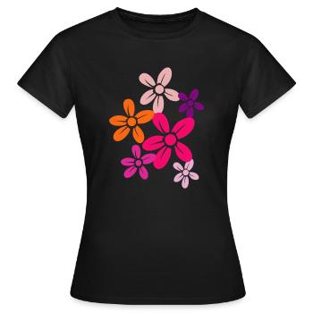 Flower Flower Plant - T-shirt Femme - noir - Devant - AI Model Female 172 dark (172cm)