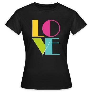 Love - T-shirt Femme - noir - Devant - AI Model Female 172 dark (172cm)