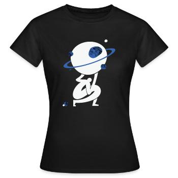 Planeten Heber - Frauen T-Shirt - Schwarz - Vorne - AI Model Female 172 dark (172cm)