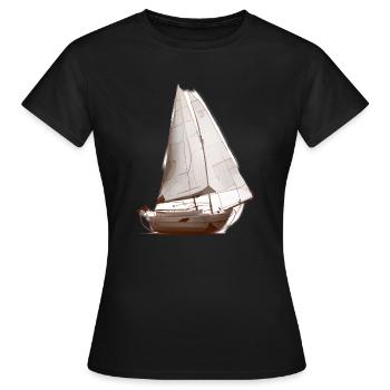 Segelschiff Segeln Segelsport Segler Segelboot - Frauen T-Shirt - Schwarz - Vorne - AI Model Female 172 dark (172cm)
