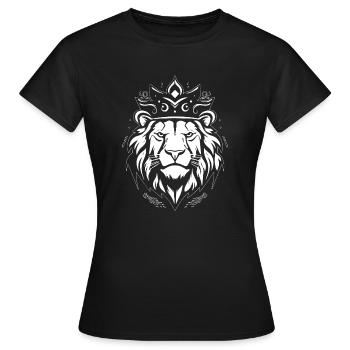 Löwe Löwenkopf Raubtier - Frauen T-Shirt - Schwarz - Vorne - AI Model Female 172 dark (172cm)