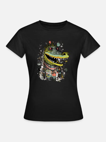 Fako der Alligator - Frauen T-Shirt - Schwarz