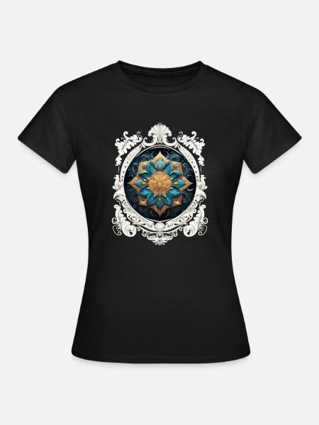 MANDALA VINTAGE COSMIC - T-shirt Femme - noir