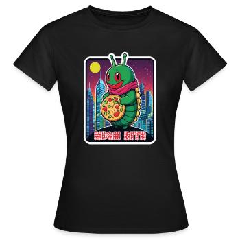 Urbaner Appetit: Rebellion mit hohem Biss - Frauen T-Shirt - Schwarz - Vorne - AI Model Female 172 dark (172cm)