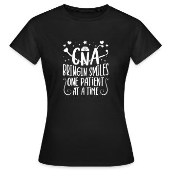 CNA Nursing Quotes Certified Nurse Assistant Gifts - Frauen T-Shirt - Schwarz - Vorne - AI Model Female 172 dark (172cm)