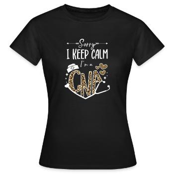 CNA Nursing Quotes Cadeaux d'infirmière auxiliaire certifiée - T-shirt Femme - noir - Devant - AI Model Female 172 dark (172cm)