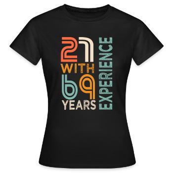 Geschenk zum 90. Geburtstag 90. Geburtstag - Frauen T-Shirt - Schwarz - Vorne - AI Model Female 172 dark (172cm)