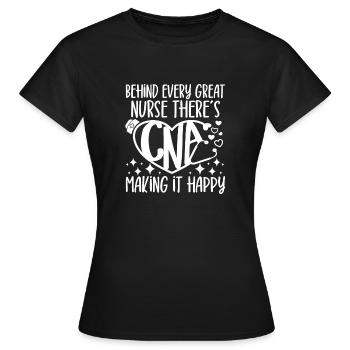 CNA Nursing Quotes Certified Nurse Assistant Gifts - Frauen T-Shirt - Schwarz - Vorne - AI Model Female 172 dark (172cm)