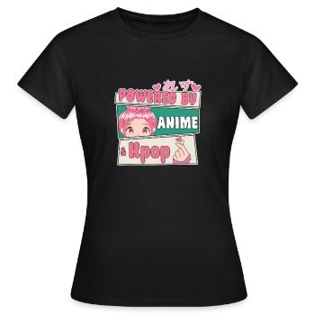 Cute Japanese Manga Women Girls Gift Otaku Kawaii - Frauen T-Shirt - Schwarz - Vorne - AI Model Female 172 dark (172cm)