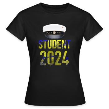Remise des diplômes de la classe 2024 Fête de remise des diplômes du lycée - T-shirt Femme - noir - Devant - AI Model Female 172 dark (172cm)