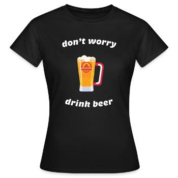 Bier Flsche Krug Saufen Junggesellenabschied 9 - Frauen T-Shirt - Schwarz - Vorne - AI Model Female 172 dark (172cm)