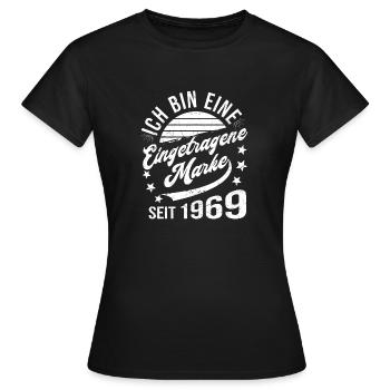 55th Birthday Retro 55th Anniversary Registered Trademark - Women's T-Shirt - black - Front - AI Model Female 172 dark (172cm)