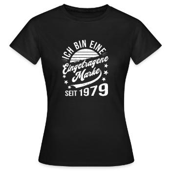 45th Birthday Retro 45th Anniversary Registered Trademark - Women's T-Shirt - black - Front - AI Model Female 172 dark (172cm)